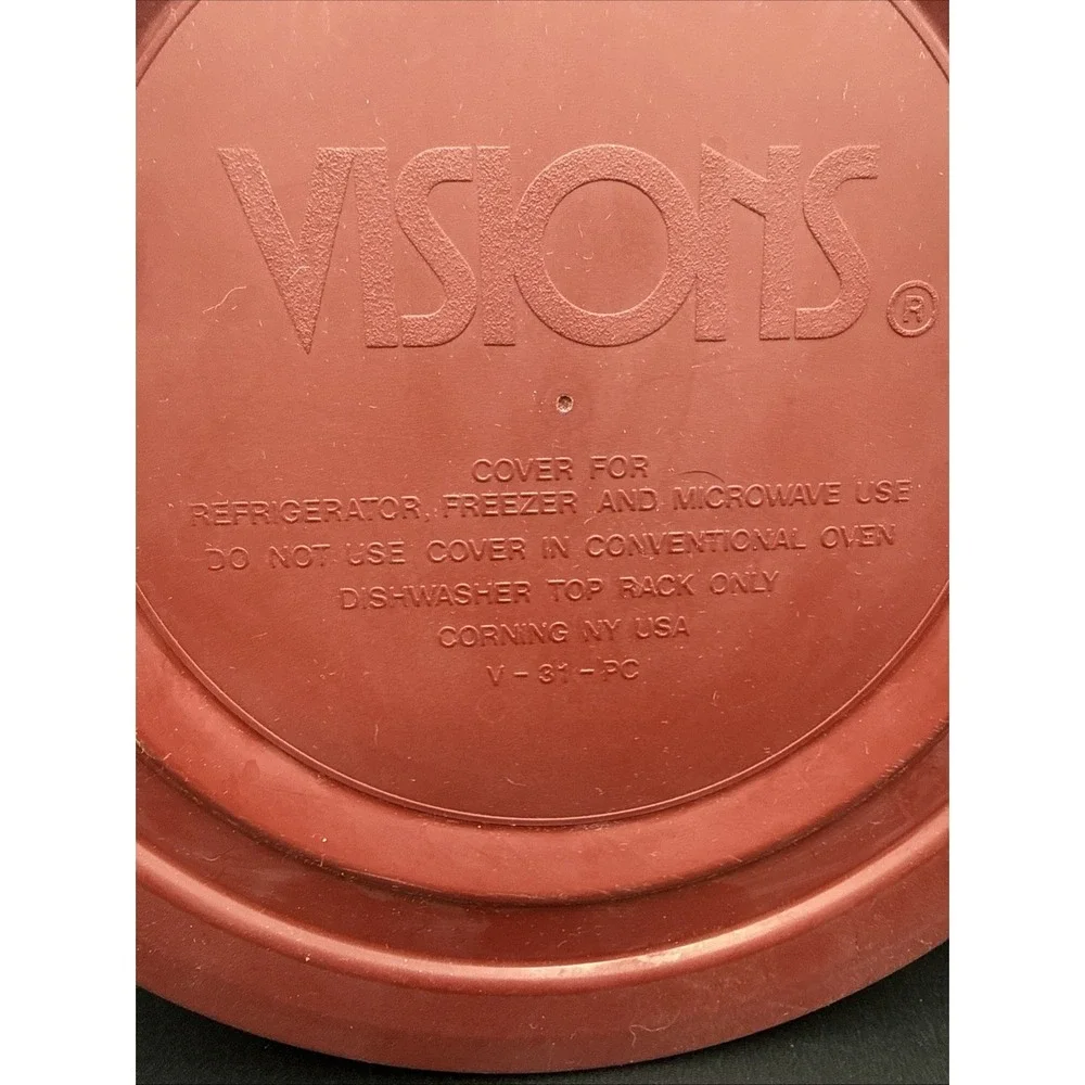Vision Ware Cranberry Plastic Lid V-31-PC‎ Only. 9